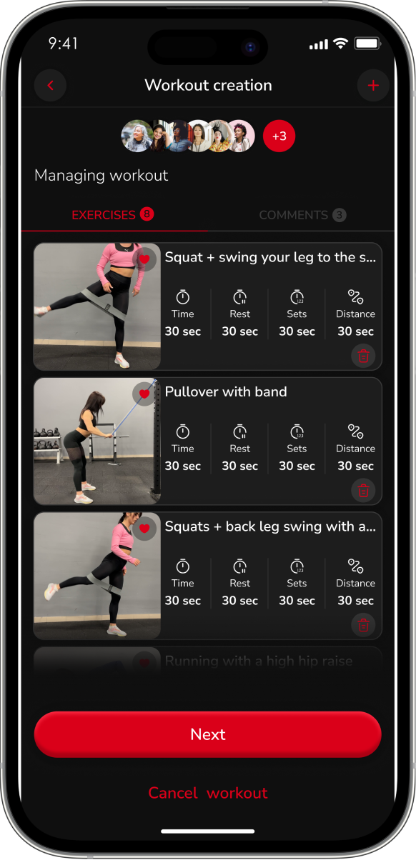 Workout Page